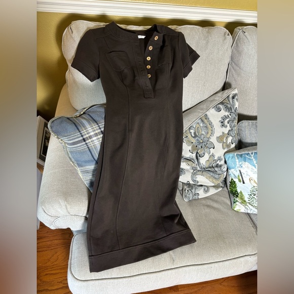 Diane Von Furstenburg Brown Stretch Quincy Dress Size 2 - Picture 4 of 10